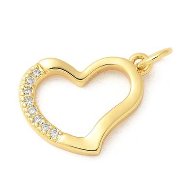 Brass Micro Pave Cubic Zirconia Pendants