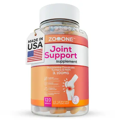 ZOOONE 3100mg Glucosamine Chondroitin Turmeric&Msm - Joint Support Supplement for Relief 120 Tablets for Bones, Back, Knees, ...