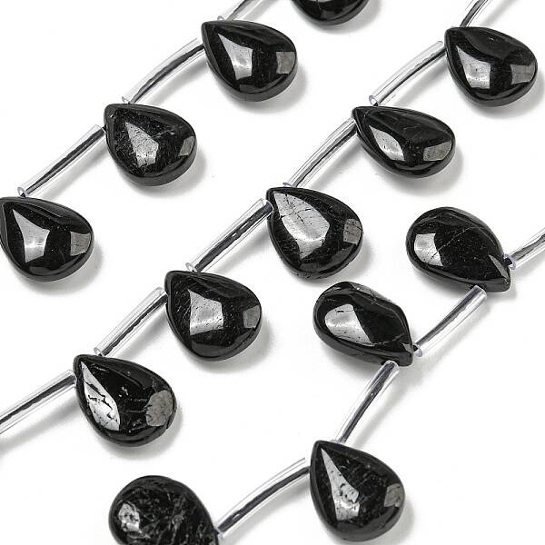 Natural Black Tourmaline Beads Strands