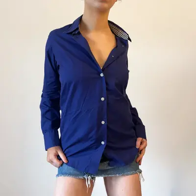 Aquascutum Shirt - Small Blue Cotton