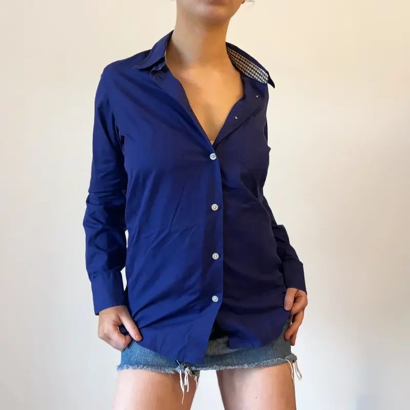 Aquascutum Shirt - Small Blue Cotton