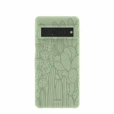Sage Green Cacti Google Pixel 7 Pro Case