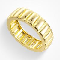 Evry Jewels Bricks Ring for Women – Thick Band Gold or Silver Statement Ring – Luxurious and Bold Accessory