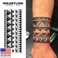 INKARTLINK Tattoo Tech, 2 Sheets Semi-Permanent Temporary Tattoos, Armlet Series, Arm Ring,Adult Art Design,Lasts 1-2 Weeks, ...