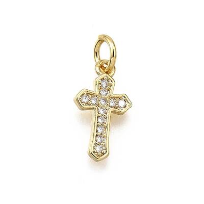 Brass Micro Pave Cubic Zirconia Pendants