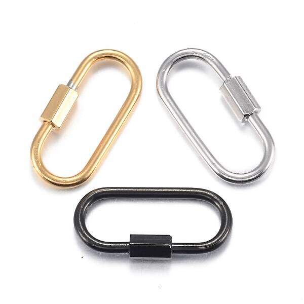 304 Stainless Steel Screw Carabiner Lock Charms