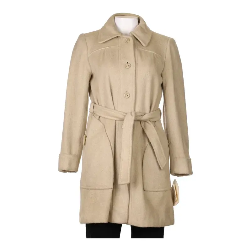 Carol Coat - Large Beige Wool Blend