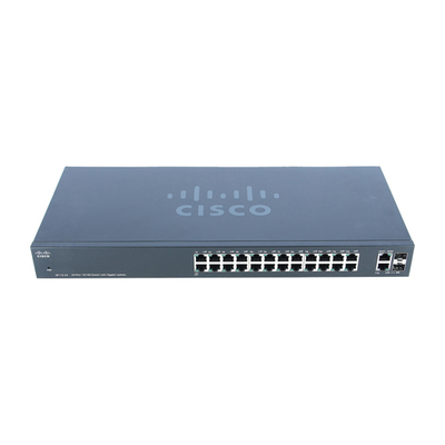 SF112-24-EU Cisco Small Business 110 Series SF112-24 24 x Ports 10/100Base-T + 2 x Ports Combo SFP (mini-GBIC) Unmanaged Fast...