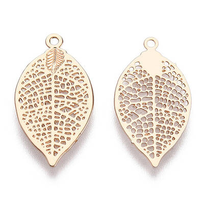 Rack Plating Brass Filigree Pendants
