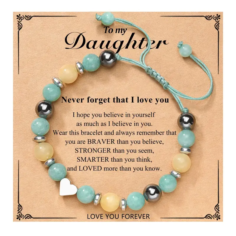 To My Daughter/Granddaughter/Niece Bracelet Birthday Christmas Valentine's Day Gifts for Girls