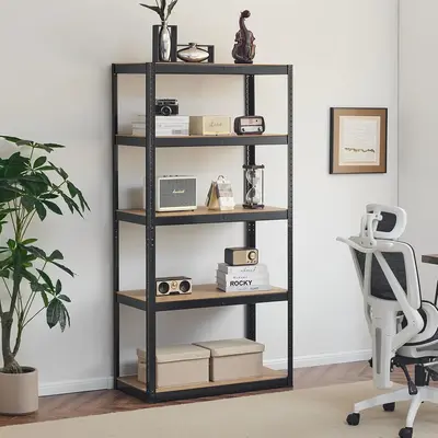 FCH Garage Shelving Heavy Duty, 5-Tier Wide Size Adjustable Metal Shelving Unit Utility Rack Organization for Garage Pantry B...