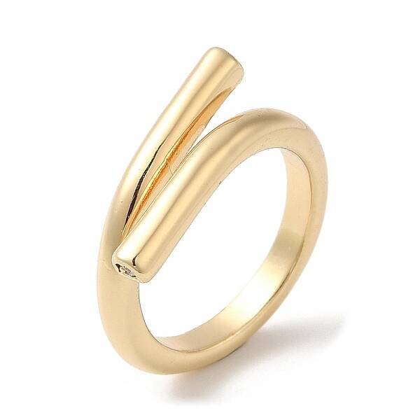 Brass Wire Wrap Cuff Ring for Women