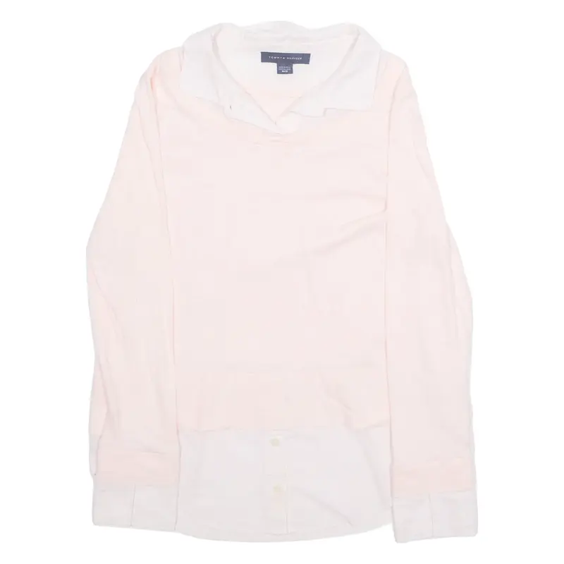 TOMMY HILFIGER Womens Shirt Pink Collared Long Sleeve M