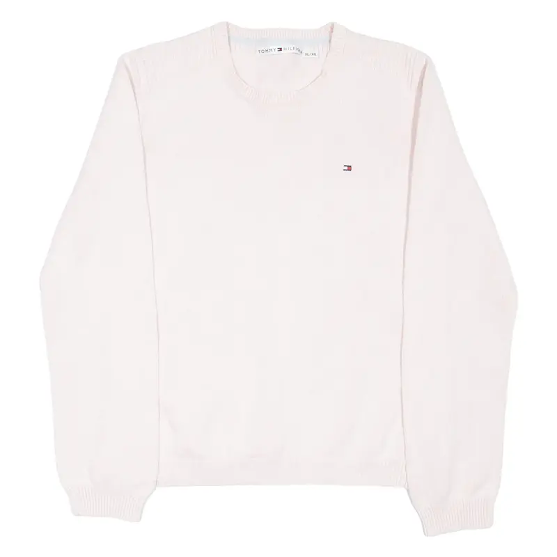 TOMMY HILFIGER Girls Jumper Pink Tight Knit XL