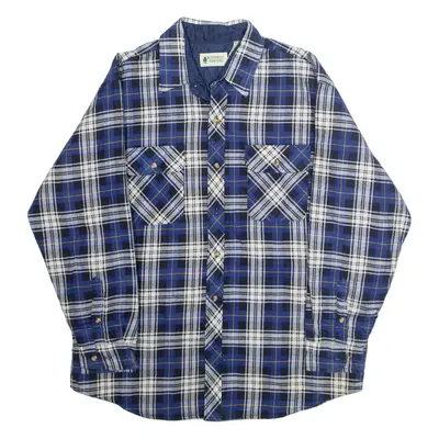NORTHWEST TERRITORY Mens Lumberjack Jacket Blue Plaid XL