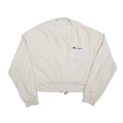 CHAMPION Crop Sweatshirt Beige Womens L