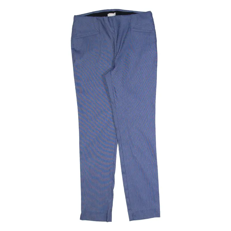 VAN HEUSEN Striped Womens Trousers Blue Slim Skinny W28 L28