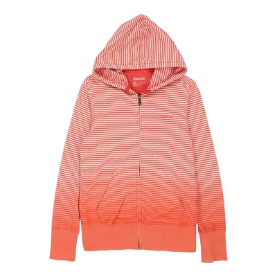 Reebok Striped Zip Up - Medium Orange Cotton Blend