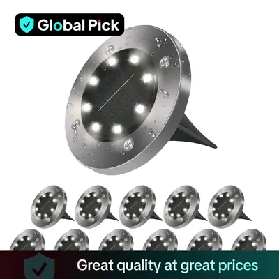 Solar Powered Outdoor Ledaalights,lP65 Waterproof Gardenlamp, Ground Buried LED Light for Stepstair Deck Path Patio Pathway D...