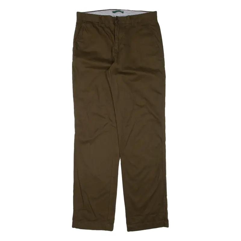 LACOSTE Mens Trousers Green Regular Straight W32 L33