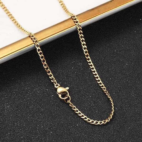 Unisex Casual Style 304 Stainless Steel Twisted Chain Necklaces