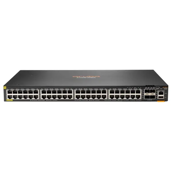 HP JL665A | Aruba CX 6300F Series 48 x 1000Base-T RJ-45 Class4 PoE and 4 x 50GbE SFP56 Ports Layer 3 Managed Stackable Gigabi...