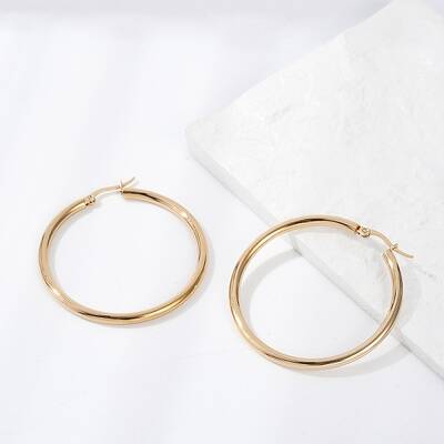 201 Stainless Steel Big Hoop Earrings