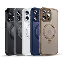 MAGIC JOHN 360 Degree Magnetic Stand Phone Case Invisible Design for iPhone and SamSung