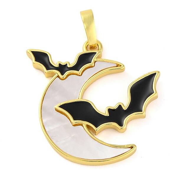 Halloween Theme Brass Enamel Pendants