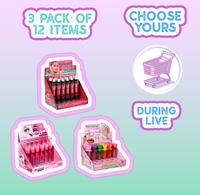 [LIVE ONLY] 3 pack of 12 items | Makeup, accessories and more All-in-One Set Compact Flawless Cosmetic lipsticks, lipgloss