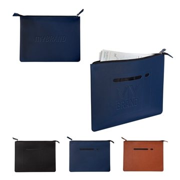 30 Customized Leeman Zip File Folder - PU Leather