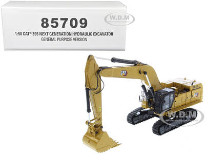 CAT Caterpillar 395 Next Generation Hydraulic Excavator (General Purpose Version) Yellow with Operator and Additional Tools \...