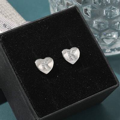 Rack Plating Brass Micro Pave Clear Cubic Zirconia Stud Earrings