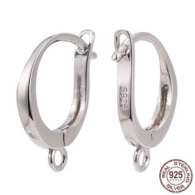 Anti-Tarnish Rhodium Plated 925 Sterling Silver Leverback Earring Findings