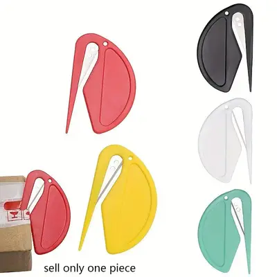 Mini Multifunctional Plastic Envelope Cutter, 1 Count Portable Envelope Opener, Safety Paper Cutter for Home School Office, C...