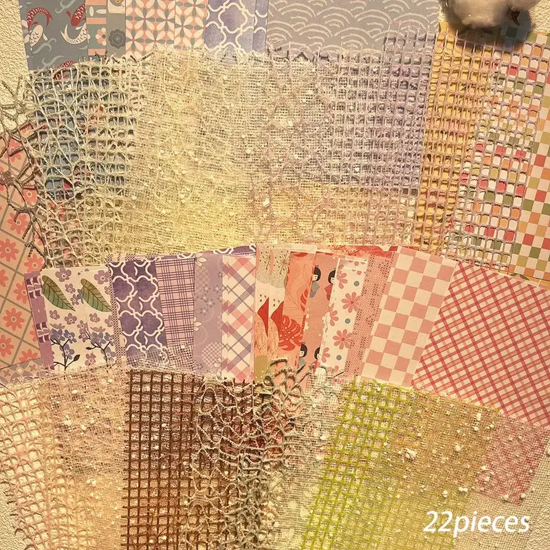 Mixed Pattern Decorative Paper, 22pcs/set DIY Decorative Paper, Perfect for DIY Crafts, Scrapbooking Journals, Gift Wrapping,...