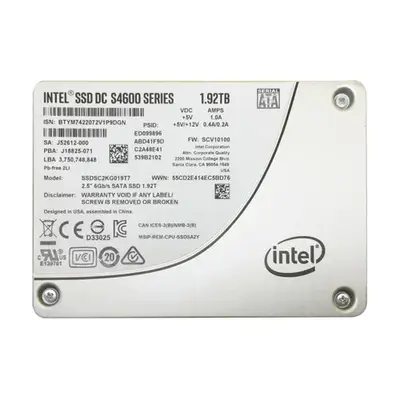 SSDSC2KG019T701 Intel DC S4600 1.9TB Triple-Level Cell SATA 6Gb/s 2.5-Inch Solid State Drive