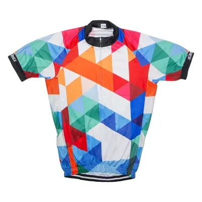 SOREA Full Zip Cycling Mens Jersey White High Neck S