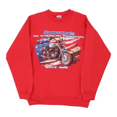 Hanes Nascar Sweatshirt - Medium Red Cotton Blend