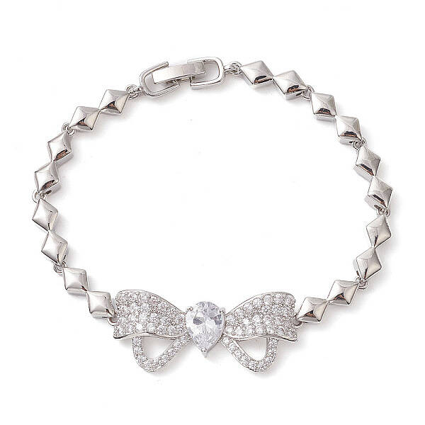 Brass Bowknot Link Bracelets