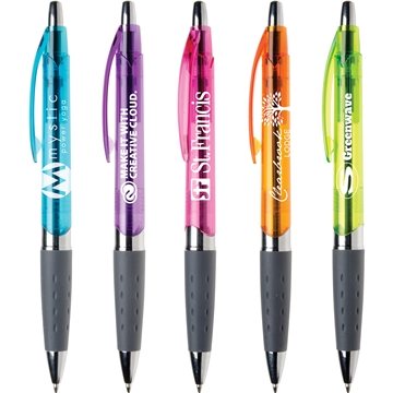 250 Custom Torano Translucent Pen - Rubber Grip