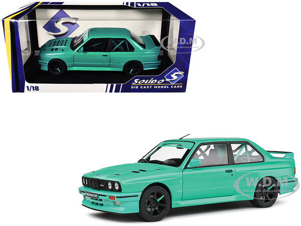 1990 BMW E30 M3 Custom Drift Missile Blue 1/18 Diecast Model Car by Solido