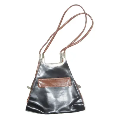 Womens Handbag Black Leather 90s