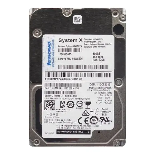 00WG676 IBM 300GB 12Gb/s SAS 15000 3.5-Inch Hard Drive
