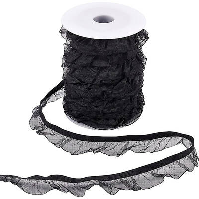 25 Yard Chinlon Organza Elastic Lace Ribbon