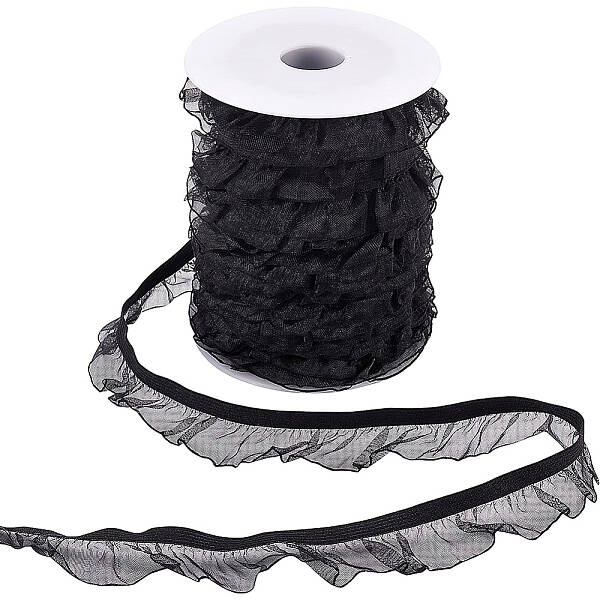 25 Yard Chinlon Organza Elastic Lace Ribbon