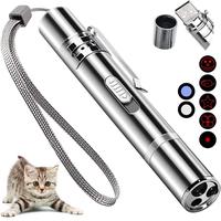 Handheld Laser Pen, Electric Gift for Pets, Usb Rechargeable Laser Pet Toy, 1 Count 5 Adjustable Modes Pets Interactive Led L...