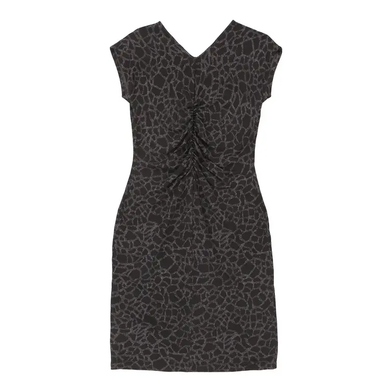 Armani Animal print Midi Dress - Medium Grey Polyester Blend | Size: medium