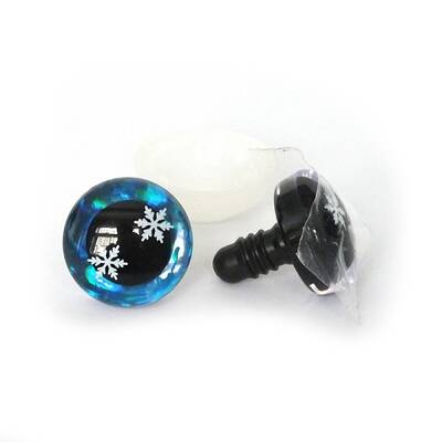 Snowflake Pattern Plastic Doll Safety Craft Eye