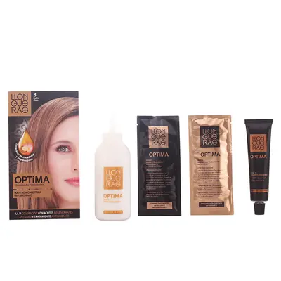 Llongueras Optima Permanent Hair Color Without Ammonia 8 Light Blonde